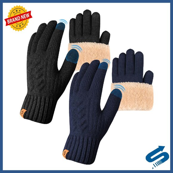 Thermal Fleece Touchscreen Gloves for Running Cycling Winter Outdoor
